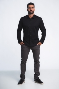 Camisa Social Masculina Preta Essencial